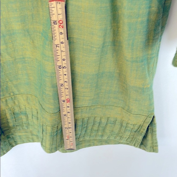 Elegant Olive V-Neck Blouse - Picture 10 of 10